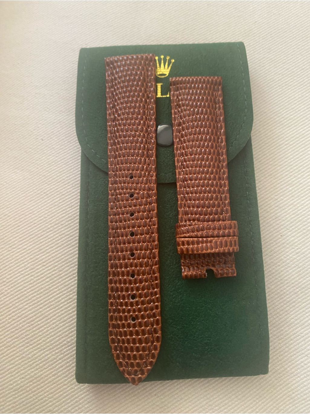 Leather Watch Strap In Brown 20mm Lug Rolex
